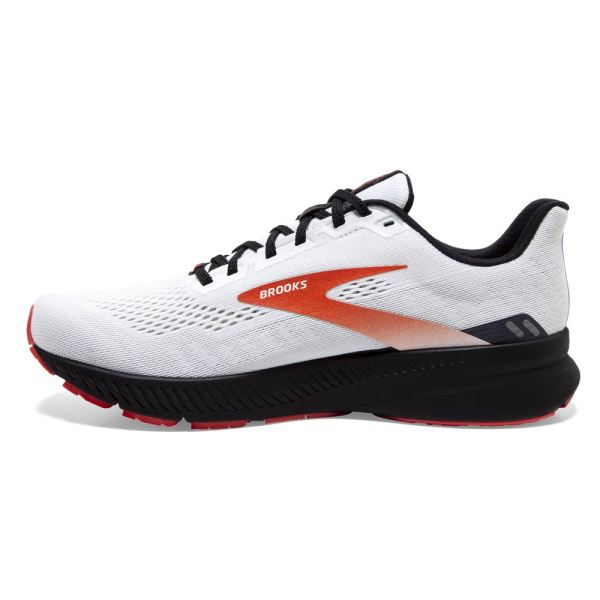 Brooks Shoes - Launch 8 White/Black/Red Clay            