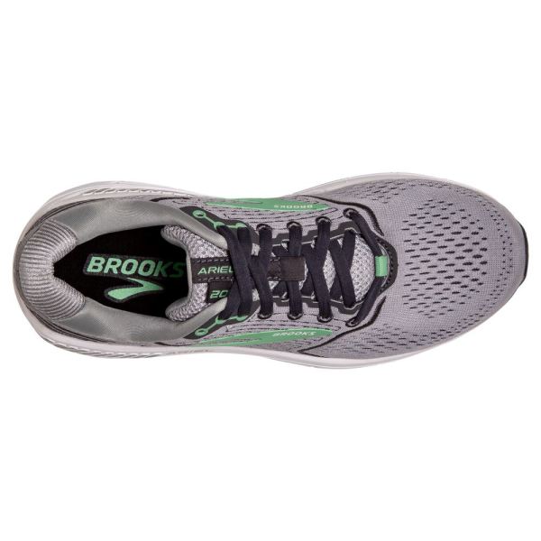 Brooks Shoes - Ariel 20 Alloy/Blackened Pearl/Green            