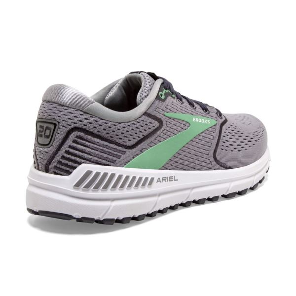 Brooks Shoes - Ariel 20 Alloy/Blackened Pearl/Green            