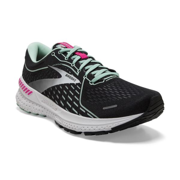 Brooks Shoes - Adrenaline GTS 21 Black/Pink/Yucca            