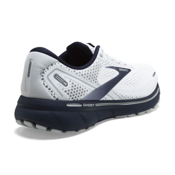 Brooks Shoes - Ghost 14 White/Grey/Navy            