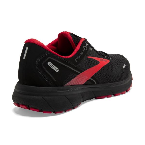 Brooks Shoes - Ghost 14 GTX Black/Blackened Pearl/High Risk Red            