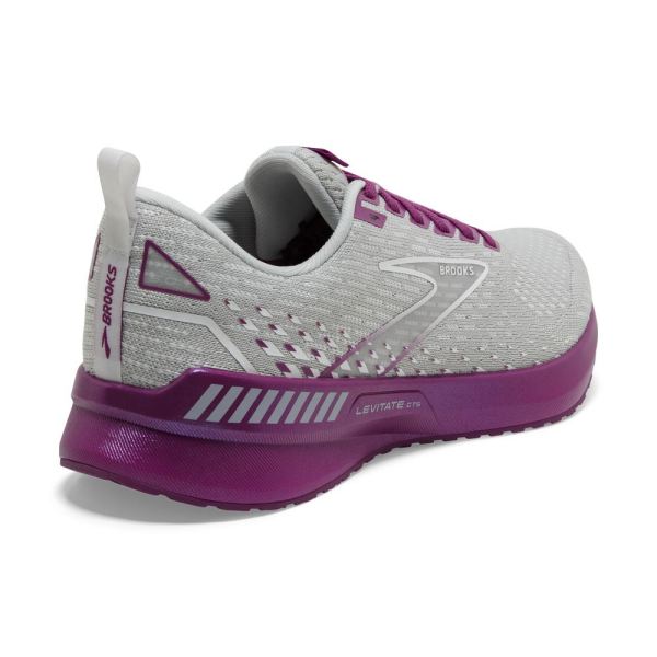 Brooks Shoes - Levitate GTS 5 Grey/Lavender/Baton Rouge            