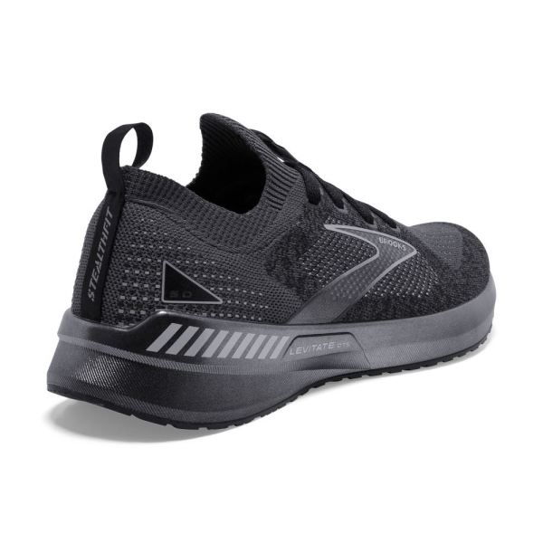 Brooks Shoes - Levitate StealthFit GTS 5 Black/Ebony/Grey            
