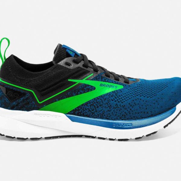 Brooks Shoes - Ricochet 3 India Ink/Blue/Green Gecko            