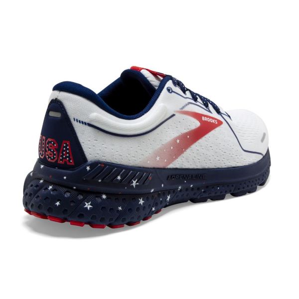 Brooks Shoes - Adrenaline GTS 21 White/Blue/Red            