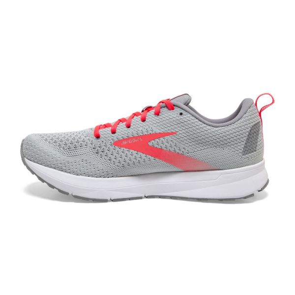 Brooks Shoes - Revel 4 Oyster/Alloy/Fiery Coral            