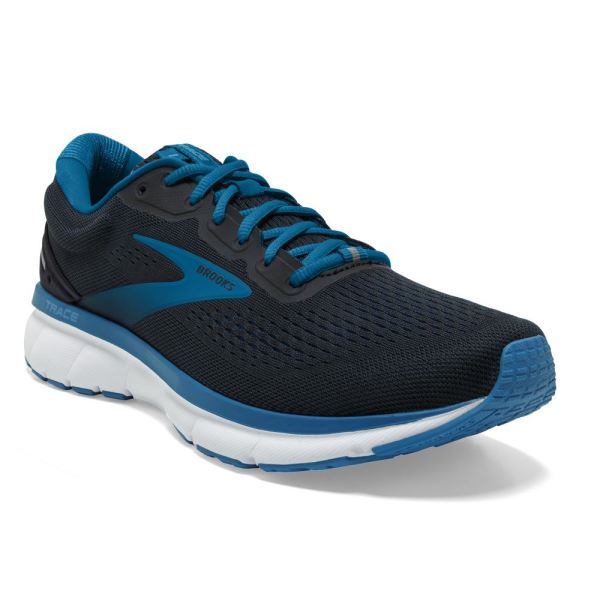 Brooks Shoes - Trace Black/Vivid Blue/Persimmon Orange            