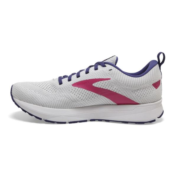 Brooks Shoes - Revel 5 White/Navy/Pink            