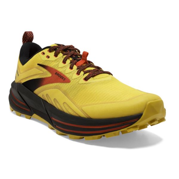 Brooks Shoes - Cascadia 16 Yellow/Black/Grenadine            