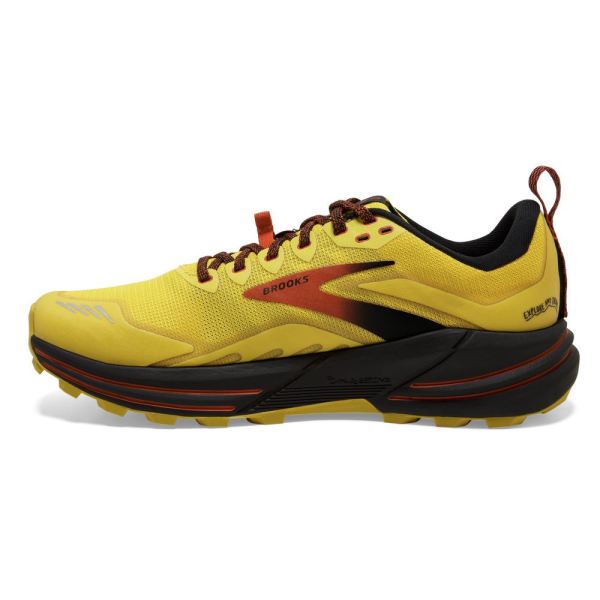 Brooks Shoes - Cascadia 16 Yellow/Black/Grenadine            