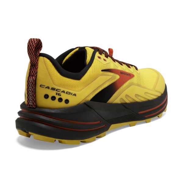 Brooks Shoes - Cascadia 16 Yellow/Black/Grenadine            