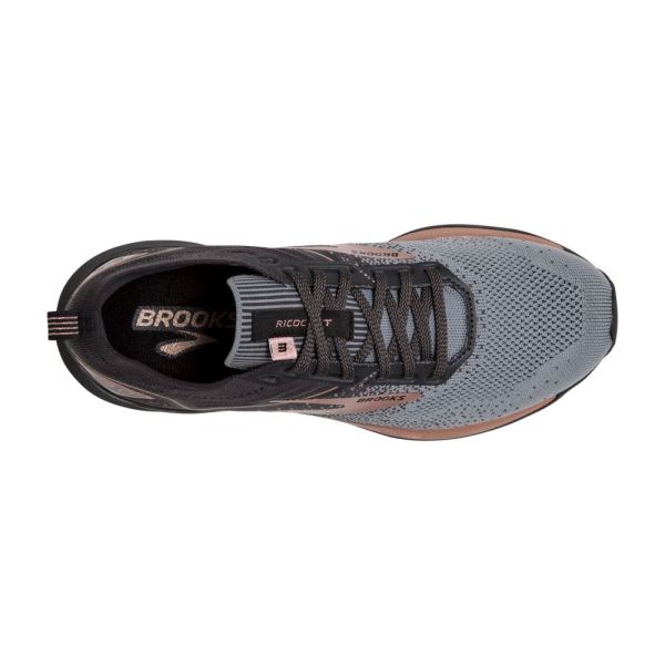 Brooks Shoes - Ricochet 3 Grey/Black/Rose Gold            