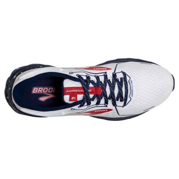 Brooks Shoes - Adrenaline GTS 21 White/Blue/Red            