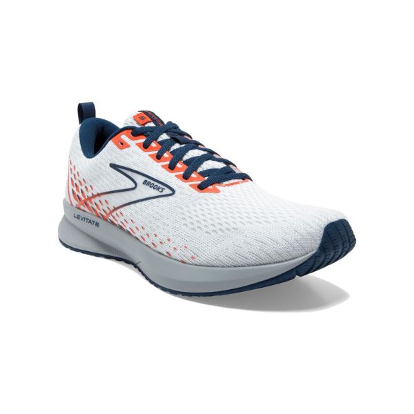 Brooks Shoes - Levitate 5 White/Titan/Flame            