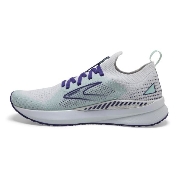 Brooks Shoes - Levitate StealthFit GTS 5 White/Navy Blue/Yucca            