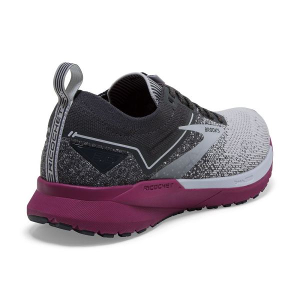 Brooks Shoes - Ricochet 3 Grey/Lavender/Baton Rouge            