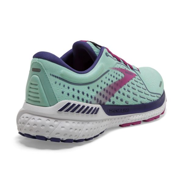 Brooks Shoes - Adrenaline GTS 21 Yucca/Navy Blue/Fuchsia            