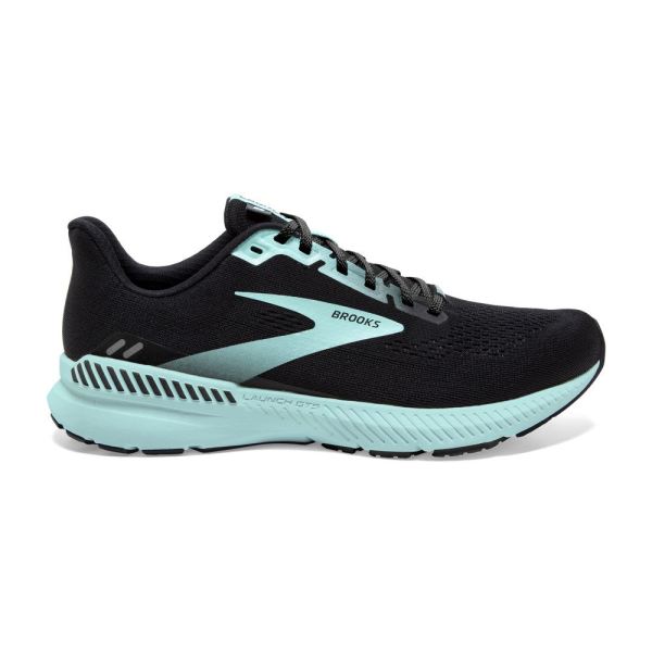 Brooks Shoes - Launch 8 GTS Black/Ebony/Blue Tint