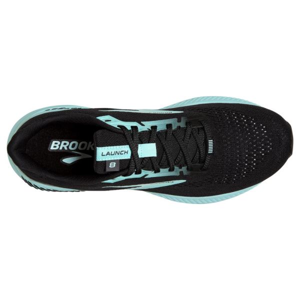 Brooks Shoes - Launch 8 GTS Black/Ebony/Blue Tint            