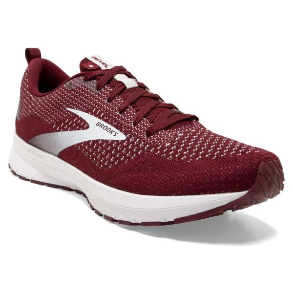 Brooks Shoes - Revel 4 Maroon/White            