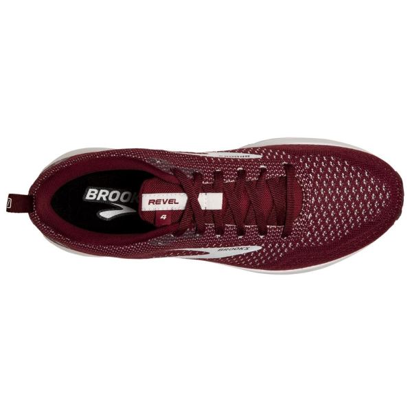 Brooks Shoes - Revel 4 Maroon/White            