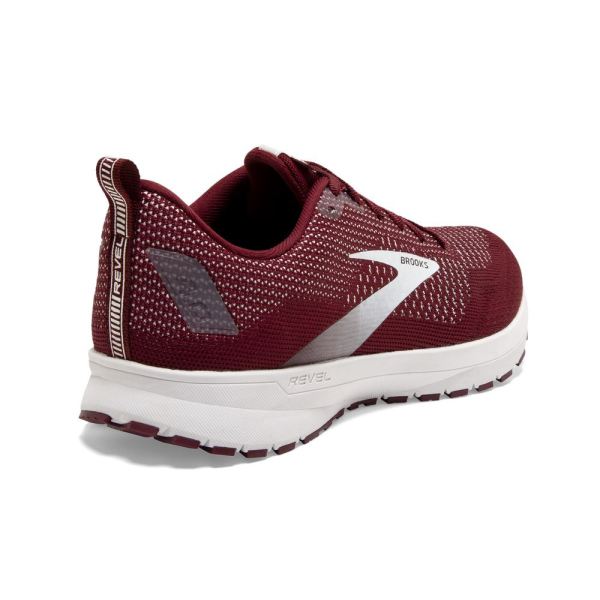 Brooks Shoes - Revel 4 Maroon/White            