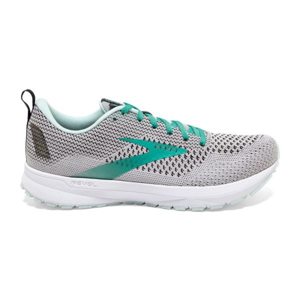 Brooks Shoes - Revel 4 Grey/Fair Aqua/Black