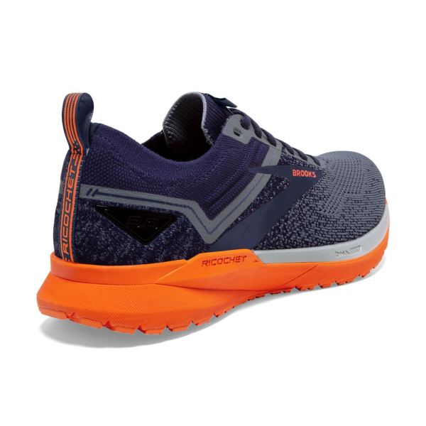 Brooks Shoes - Ricochet 3 Navy/Grey/Scarlet            