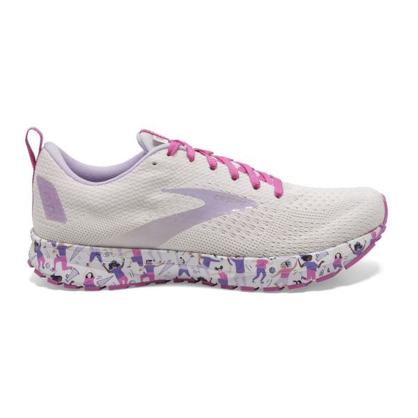 Brooks Shoes - Revel 4 White/Lilac/Pink