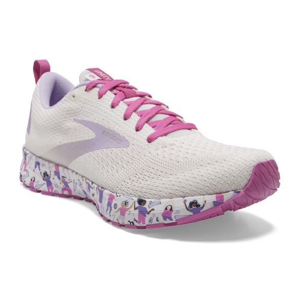 Brooks Shoes - Revel 4 White/Lilac/Pink            