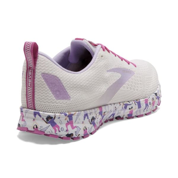 Brooks Shoes - Revel 4 White/Lilac/Pink            