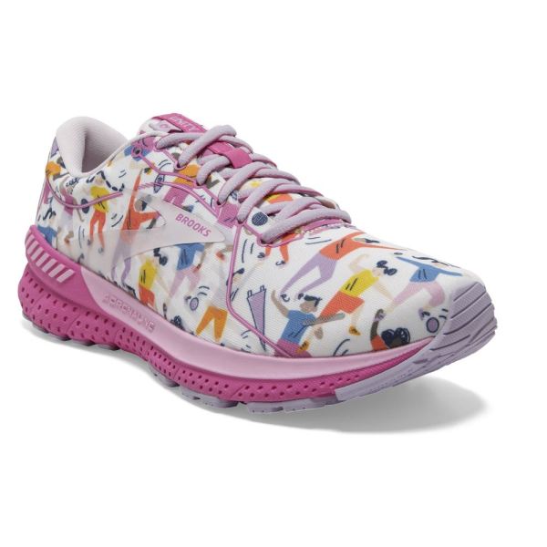 Brooks Shoes - Adrenaline GTS 21 White/Lilac/Pink            