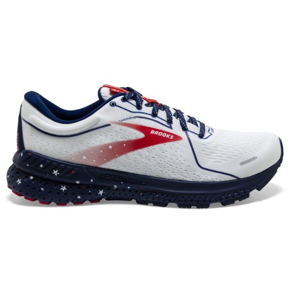 Brooks Shoes - Adrenaline GTS 21 White/Blue/Red
