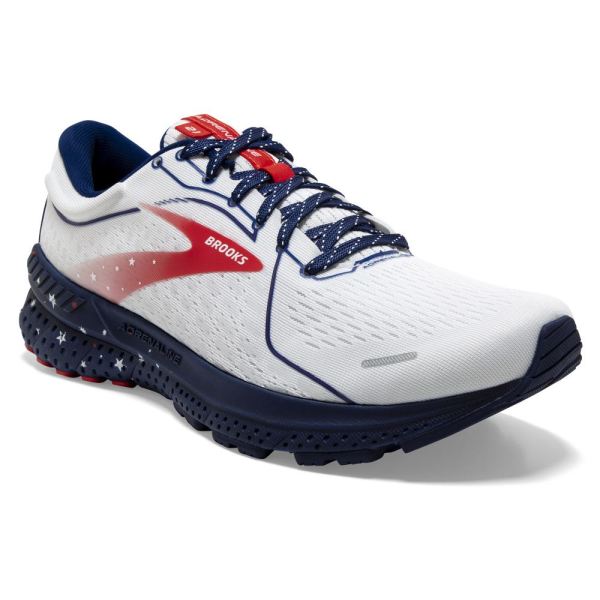 Brooks Shoes - Adrenaline GTS 21 White/Blue/Red            