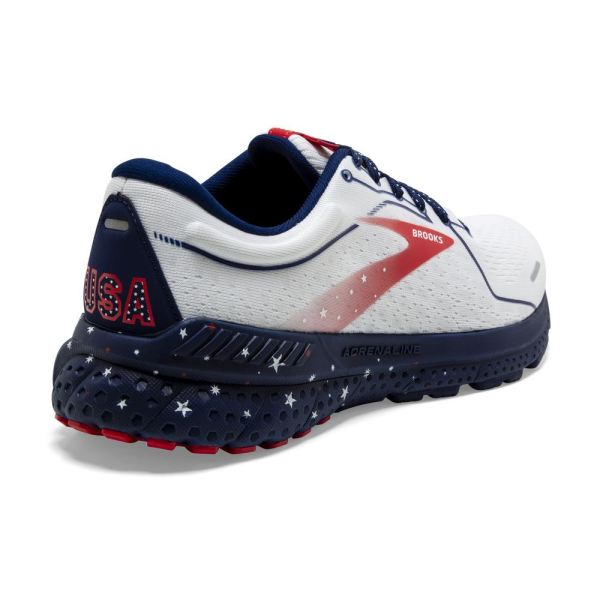 Brooks Shoes - Adrenaline GTS 21 White/Blue/Red            