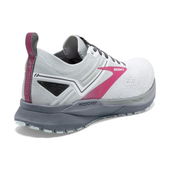 Brooks Shoes - Ricochet 3 White/Ice Flow/Pink            