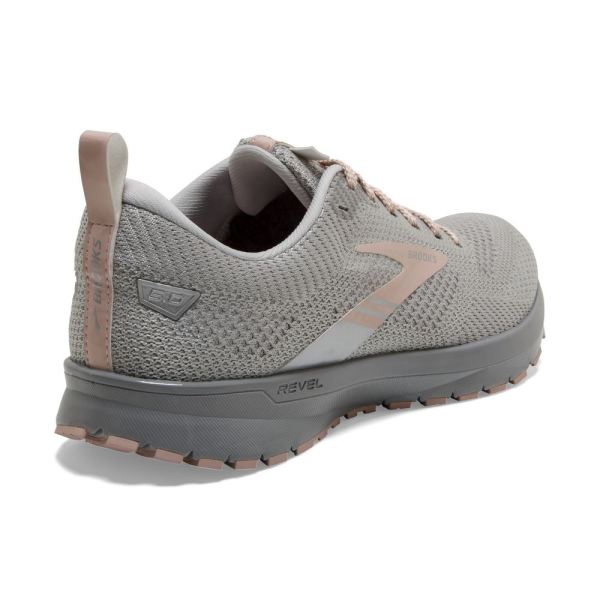 Brooks Shoes - Revel 5 Oyster/Lotus/Metallic Silver            