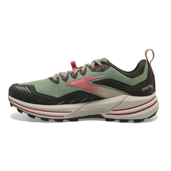 Brooks Shoes - Cascadia 16 Basil/Duffel Bag/Coral            