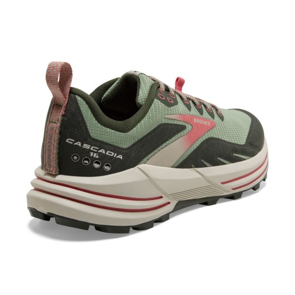 Brooks Shoes - Cascadia 16 Basil/Duffel Bag/Coral            