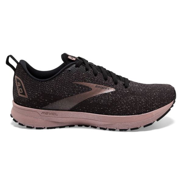 Brooks Shoes - Revel 4 Black/Ebony/Rose Gold