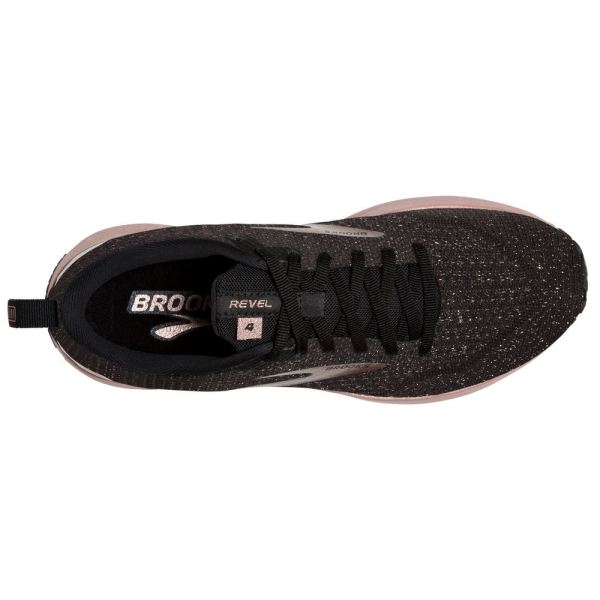 Brooks Shoes - Revel 4 Black/Ebony/Rose Gold            