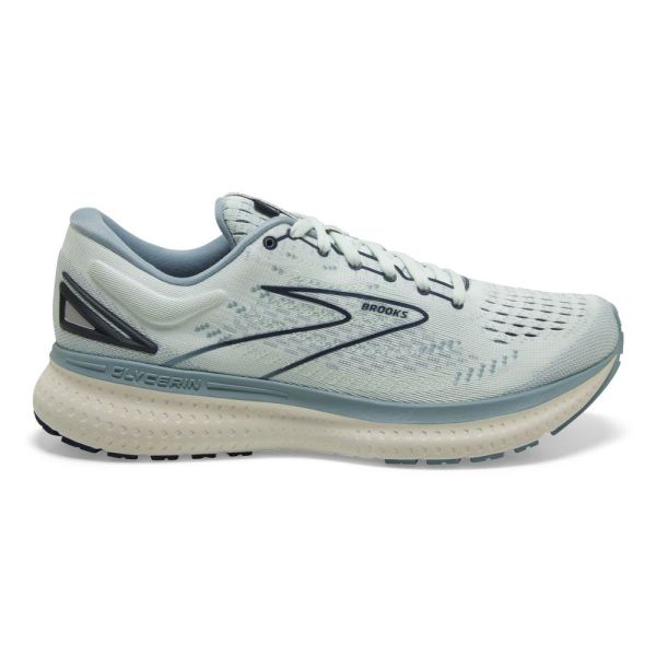 Brooks Shoes - Glycerin 19 Aqua Glass/Whisper White/Navy