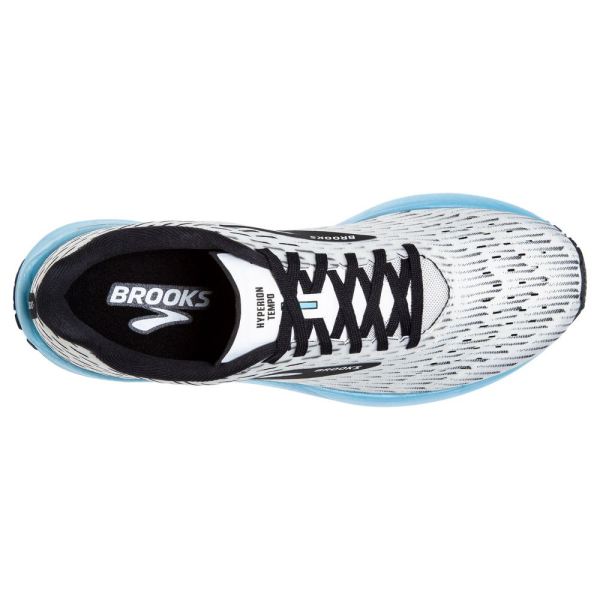 Brooks Shoes - Hyperion Tempo White/Black/Iced Aqua            