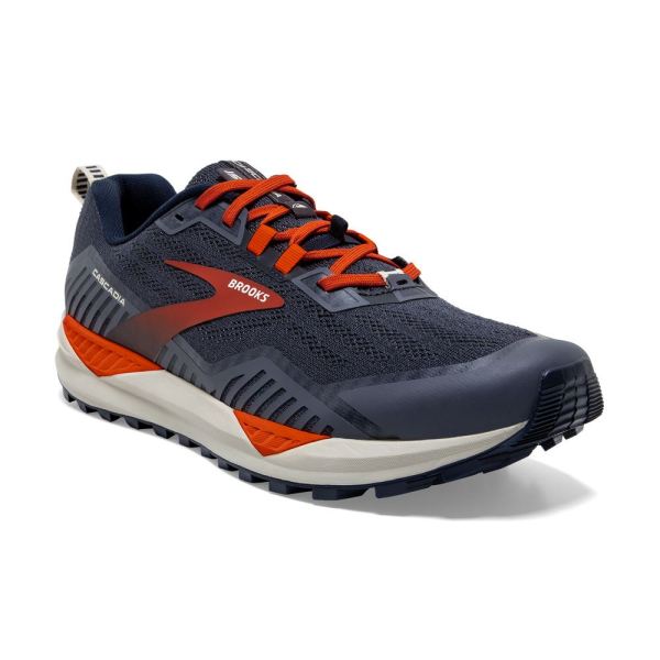 Brooks Shoes - Cascadia 15 Navy/Orange/Pelican            