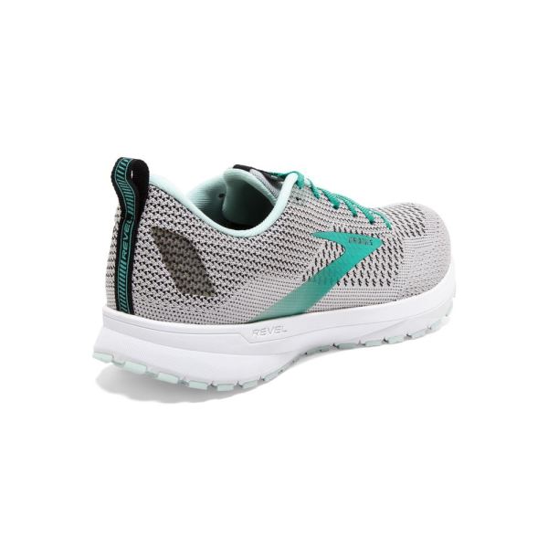 Brooks Shoes - Revel 4 Grey/Fair Aqua/Black            