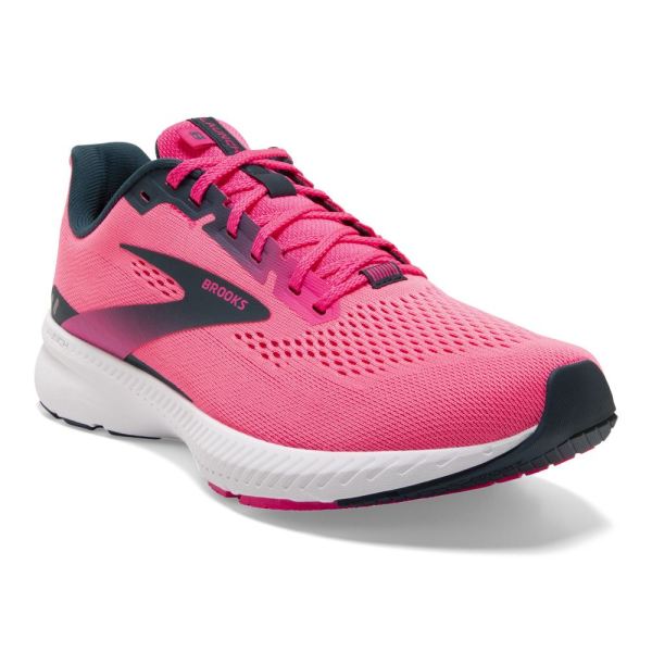 Brooks Shoes - Launch 8 Pink/Raspberry/Navy            