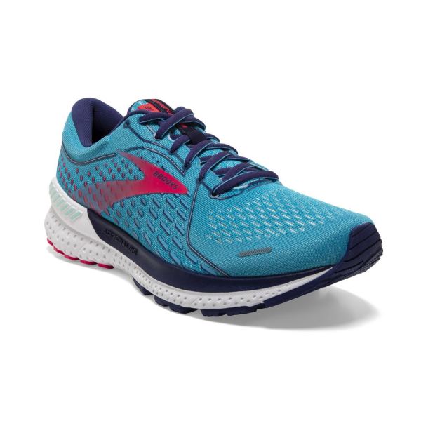 Brooks Shoes - Adrenaline GTS 21 Horizon/Blue Ribbon/Pink            