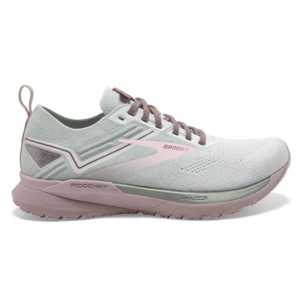 Brooks Shoes - Ricochet 3 White/Ice/Primrose Pink