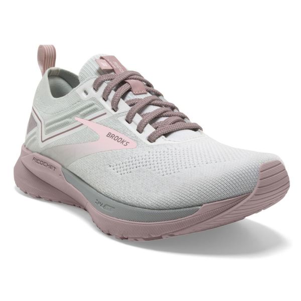 Brooks Shoes - Ricochet 3 White/Ice/Primrose Pink            